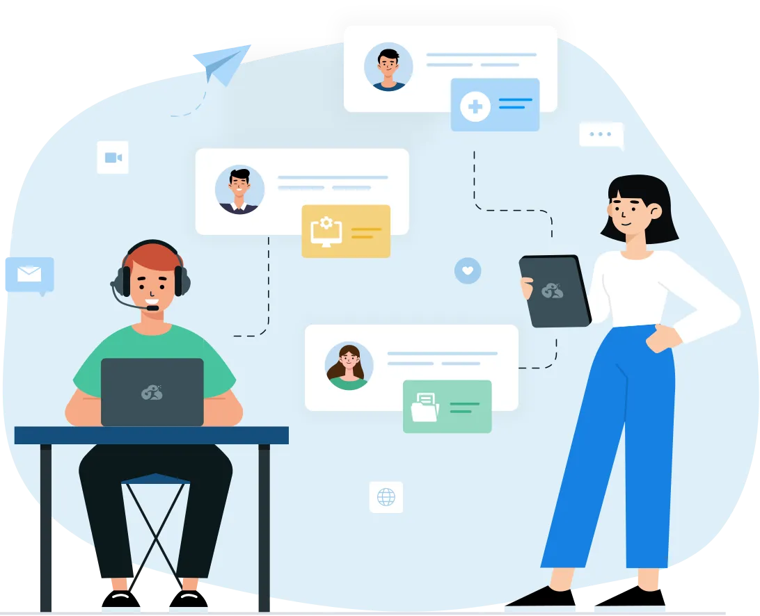 Illustration of 24/7 device support